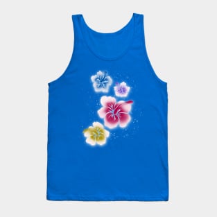 Hibiscuses White highlights Tank Top